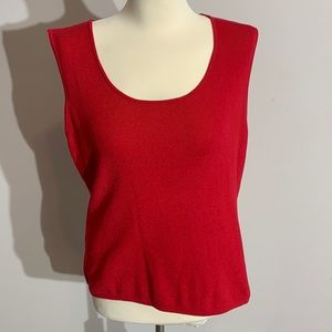 Chico’s design red ribbed blouse